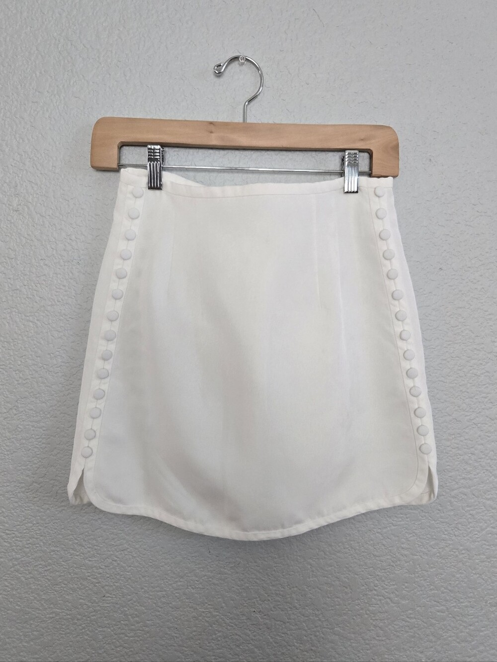NWOT Zara | White Button Mini Skirt - Picture 2 of 7